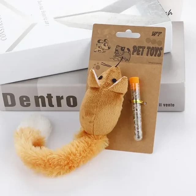 Cat Interactive Plush Mouse Toy With Catnip