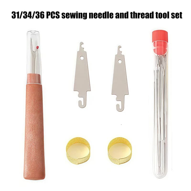 Sewing Needle and Thread Set with Steel Needles