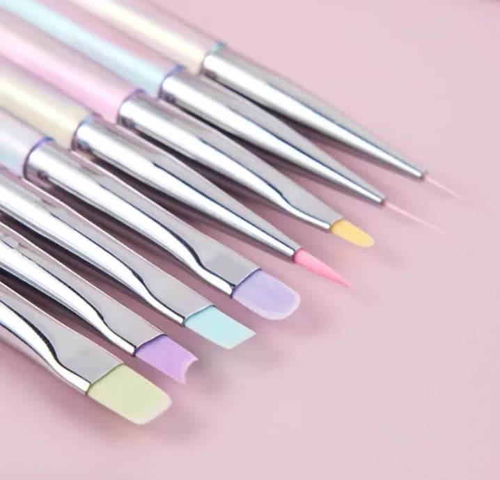 Nail Design Art Pen Aurora Transparent Brush Painting Brush Uv Gel Extension Drawing Carving Pen Diy Manicure Tool Nail Brush