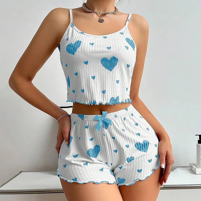 Women's Tank Top and Shorts Pajama Set