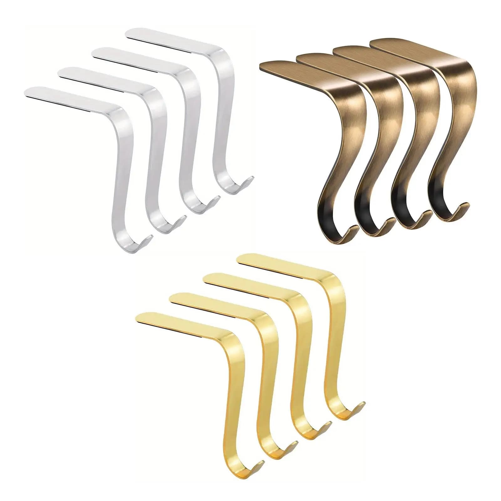 Adjustable Fireplace Stocking Holder Hooks