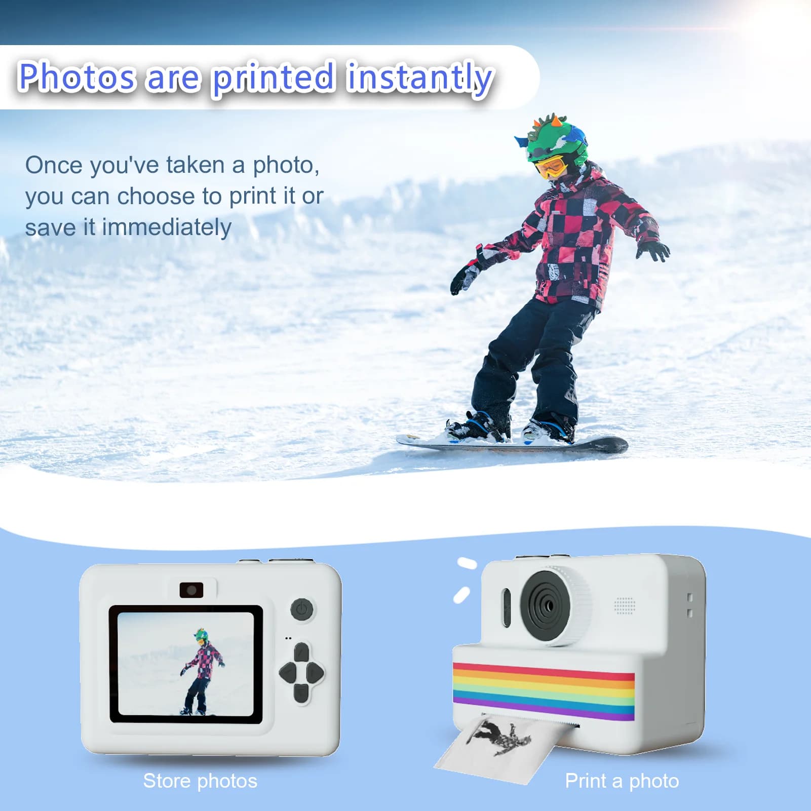 Kids Instant Print Camera with HD Video