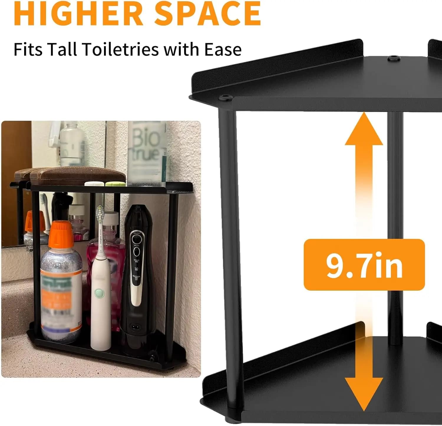 2-Tier Bathroom Counter Organizer