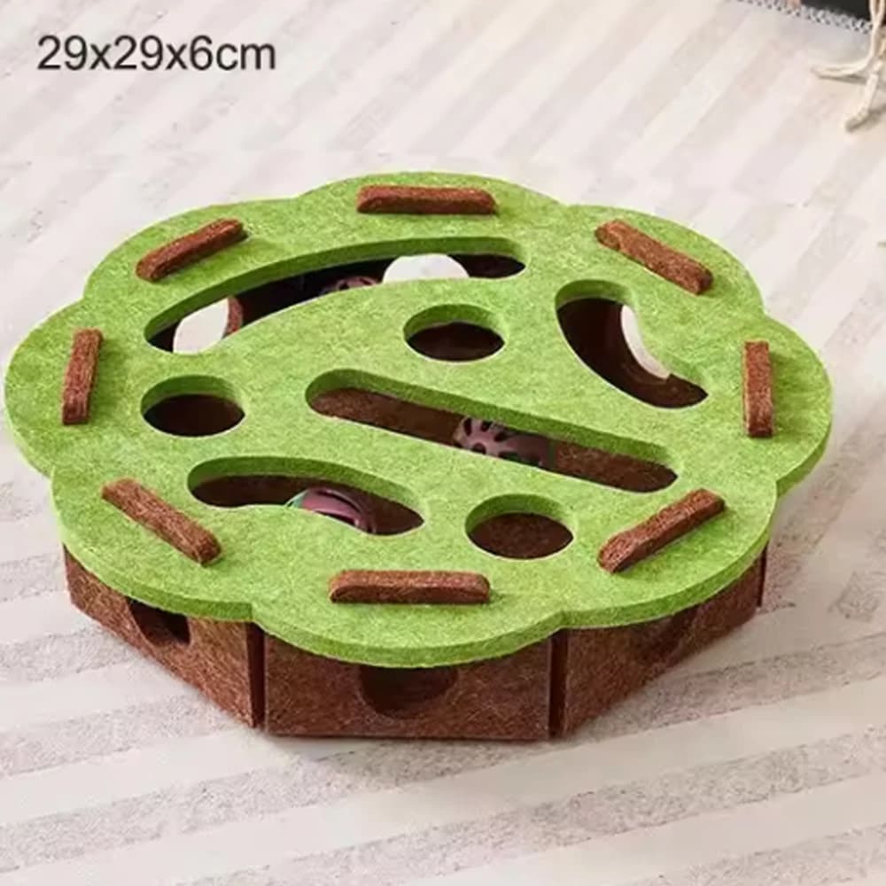 Interactive Sisal Scratching Post with Maze Toy