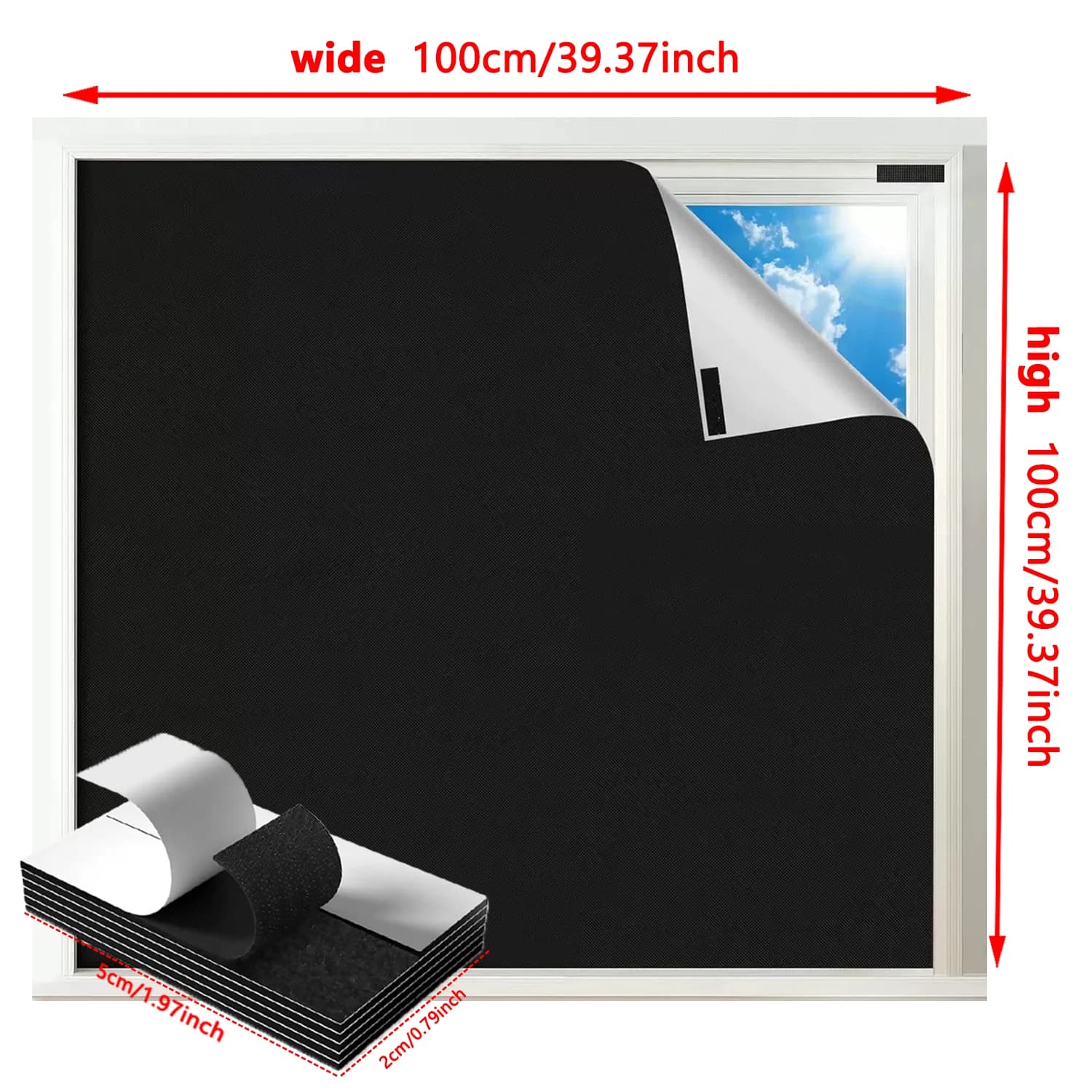 Blackout Curtains Self-Adhesive Portable