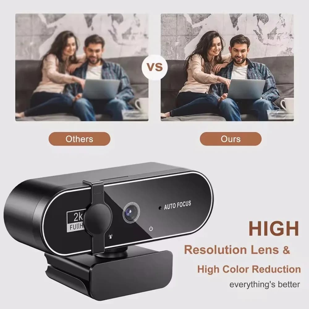 4K Webcam Video Camera 2K Autofocus Streaming Web Cam With Microphone 30fps USB Full HD 1080P Webcams for PC/Computer/Laptop