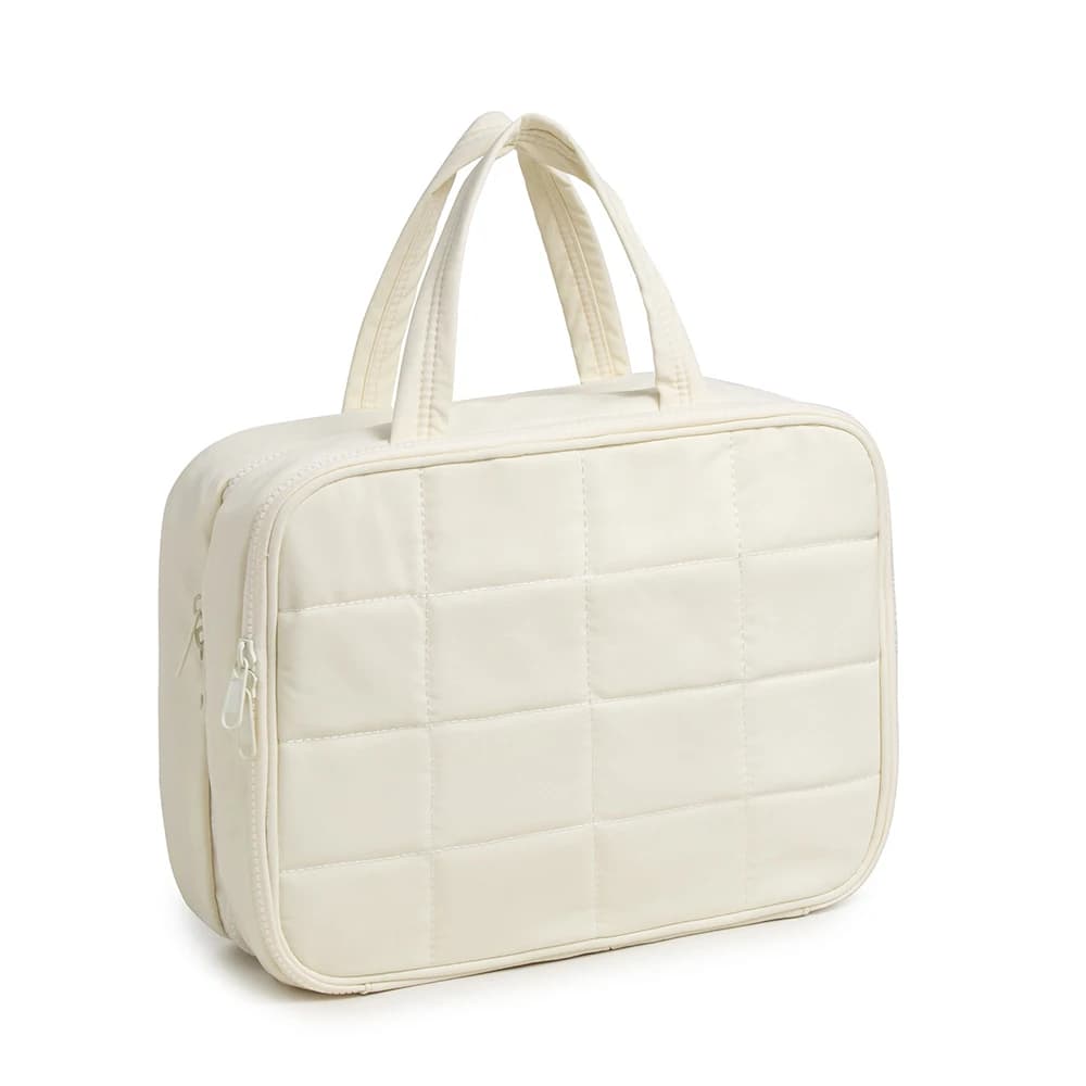 Toiletry Bag, Portable Hanging Storage Pouch with Hook, for Travel-Size Shampoo, Hairbrush Sets & Makeup Accessories