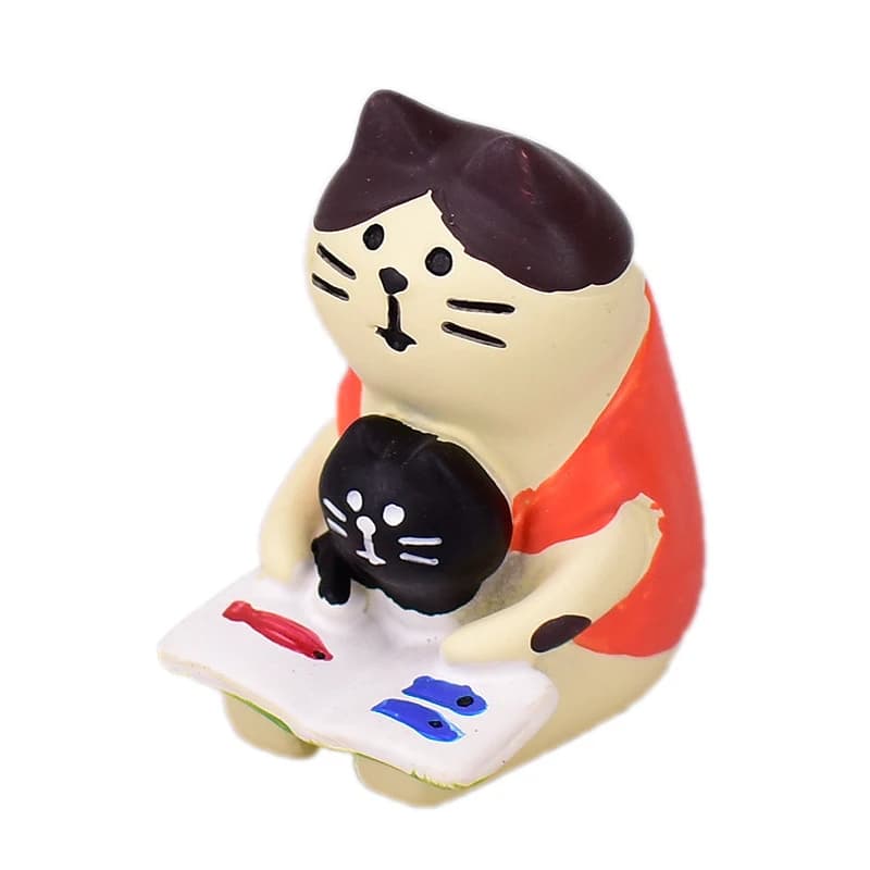 Cat And Fox Curator Fairy Tale Series Family Study Creative Small Ornaments Cartoon Toys Enlightenment Education Home Decoration