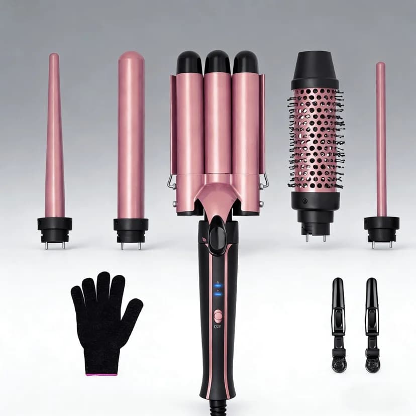 6-in-1 Curling Iron and Straightener Set