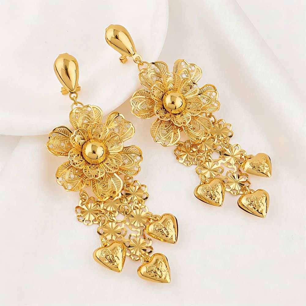 Middle East Jewelry Set Luxury Jewelry Sets Gold Plated Jewelry Tassel Necklace and Earrings Jewellery Set Wholesale