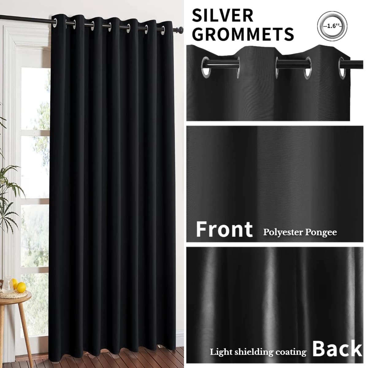 Blackout Curtains Eyelet Thermal Insulated