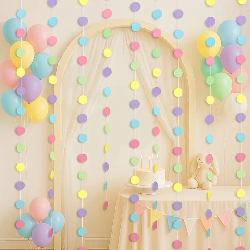 Pastel Circle Paper Garlands