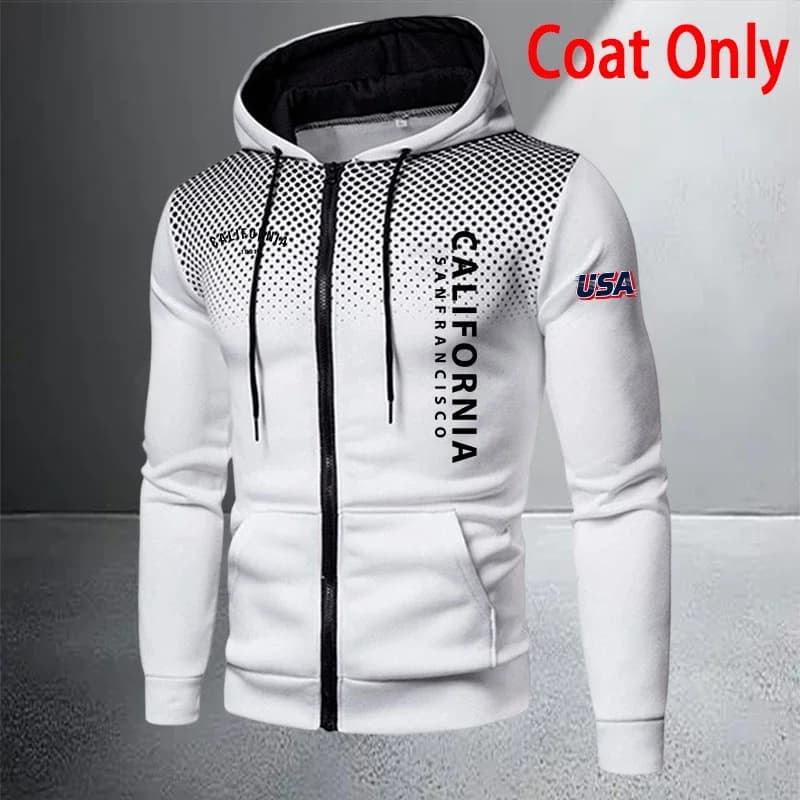 Men's Casual Zip Hooded Tracksuit