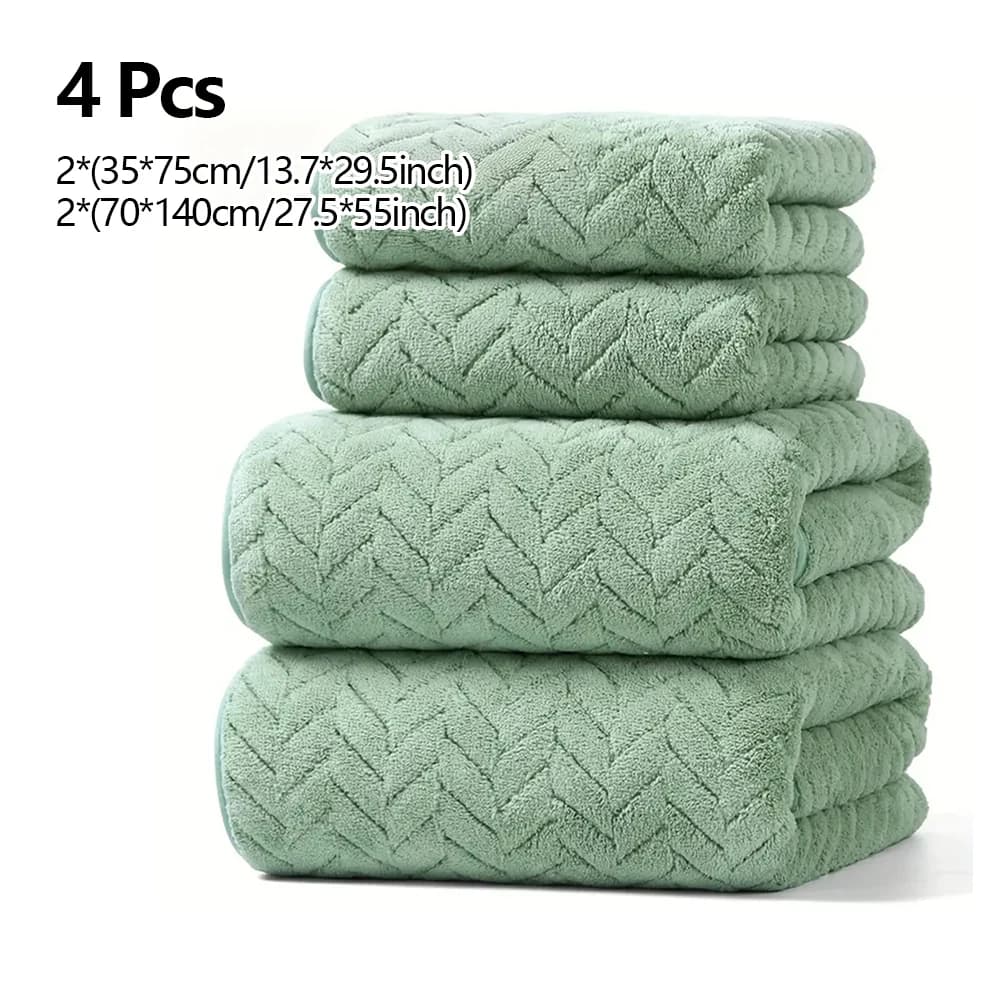 Soft Absorbent Bath Towel Set