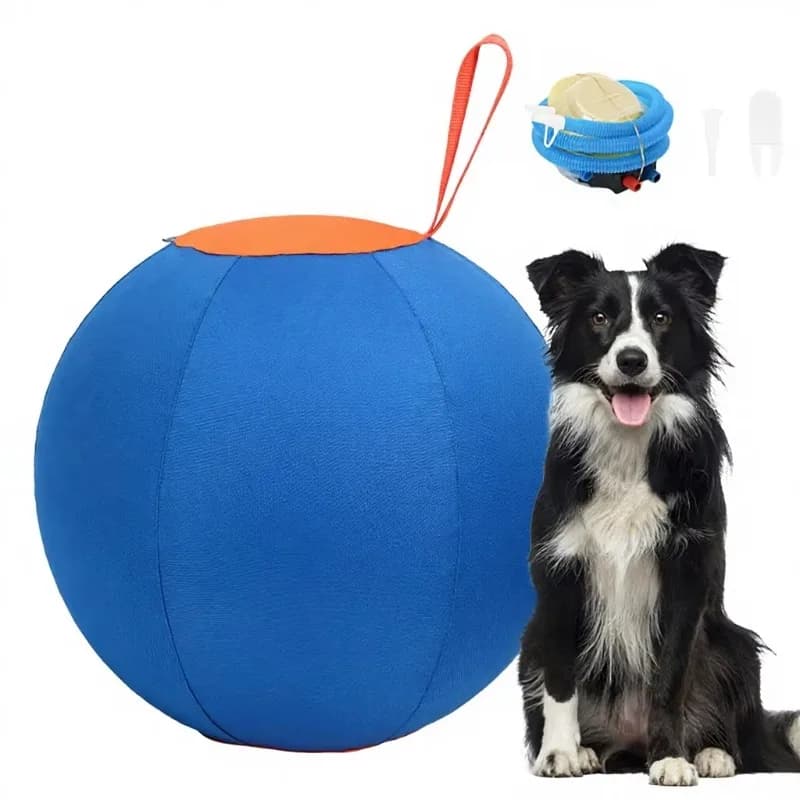 Pet | Dog Toy Throwing Inflatable Large Ball Durable Polyester Chew Teething Boredom Self-Entertainment Hardcore