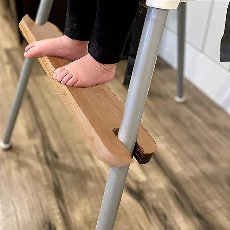 Adjustable Bamboo High Chair Footrest