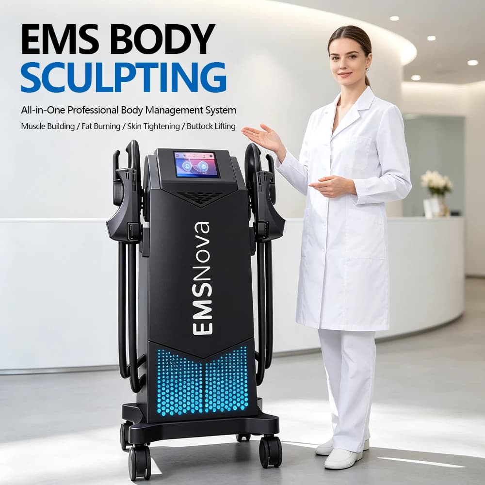 Professional EMS Shaping Machine One Stop Solution Body Sculpting Fat Loss Slimming Skin Tightening Beauty Equipment