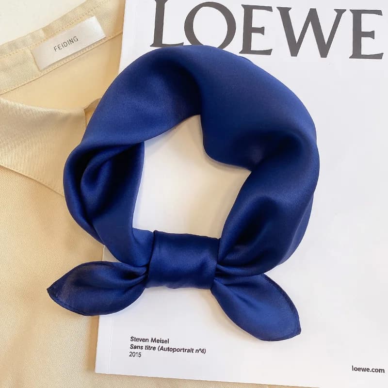 Scarf 100% Silk Bandana Women Square Scarves Wrap Kerchief Mulberry Spring Fashion Luxury High Quality Headband Hijab Shawls