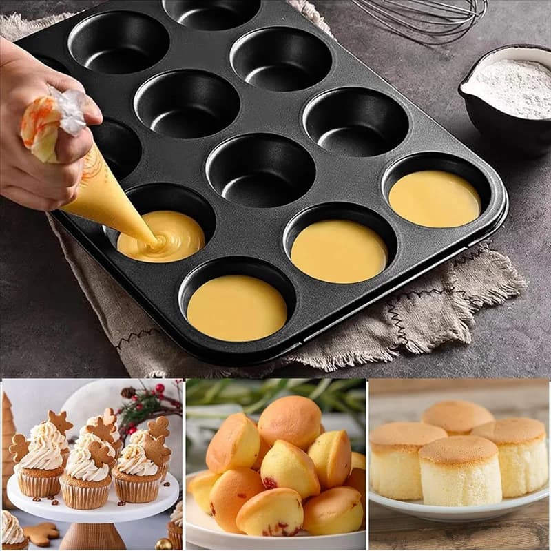 Carbon Steel Muffin Tray Set of 2