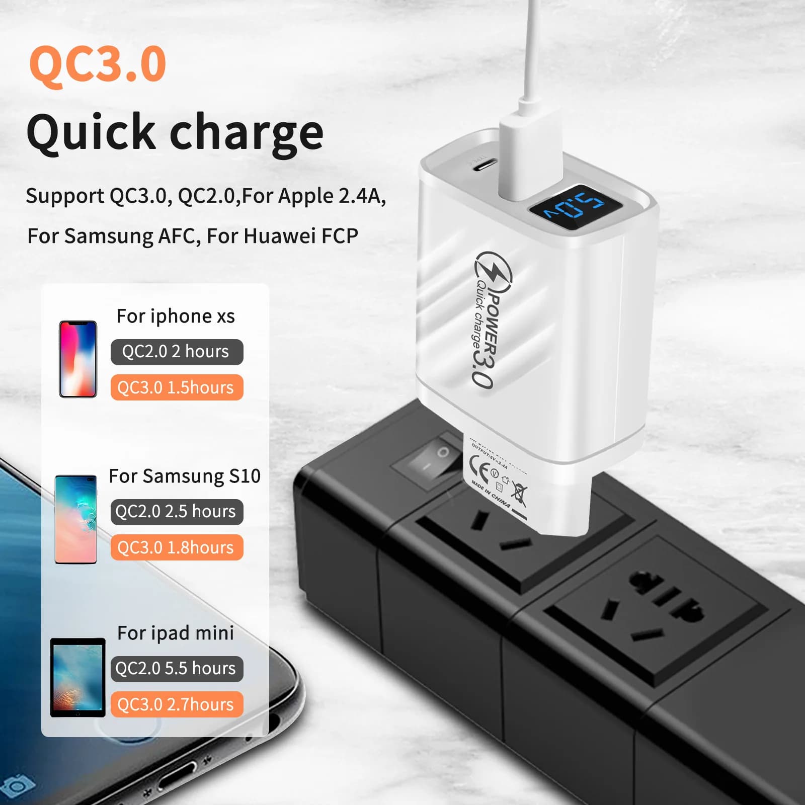 USB Charger 20W Fast Charging Mobile Phone Adapter For iPhone 14 Samsung Xiaomi Huawei Quick Charge 3.0 Wall USB Charger Adapter
