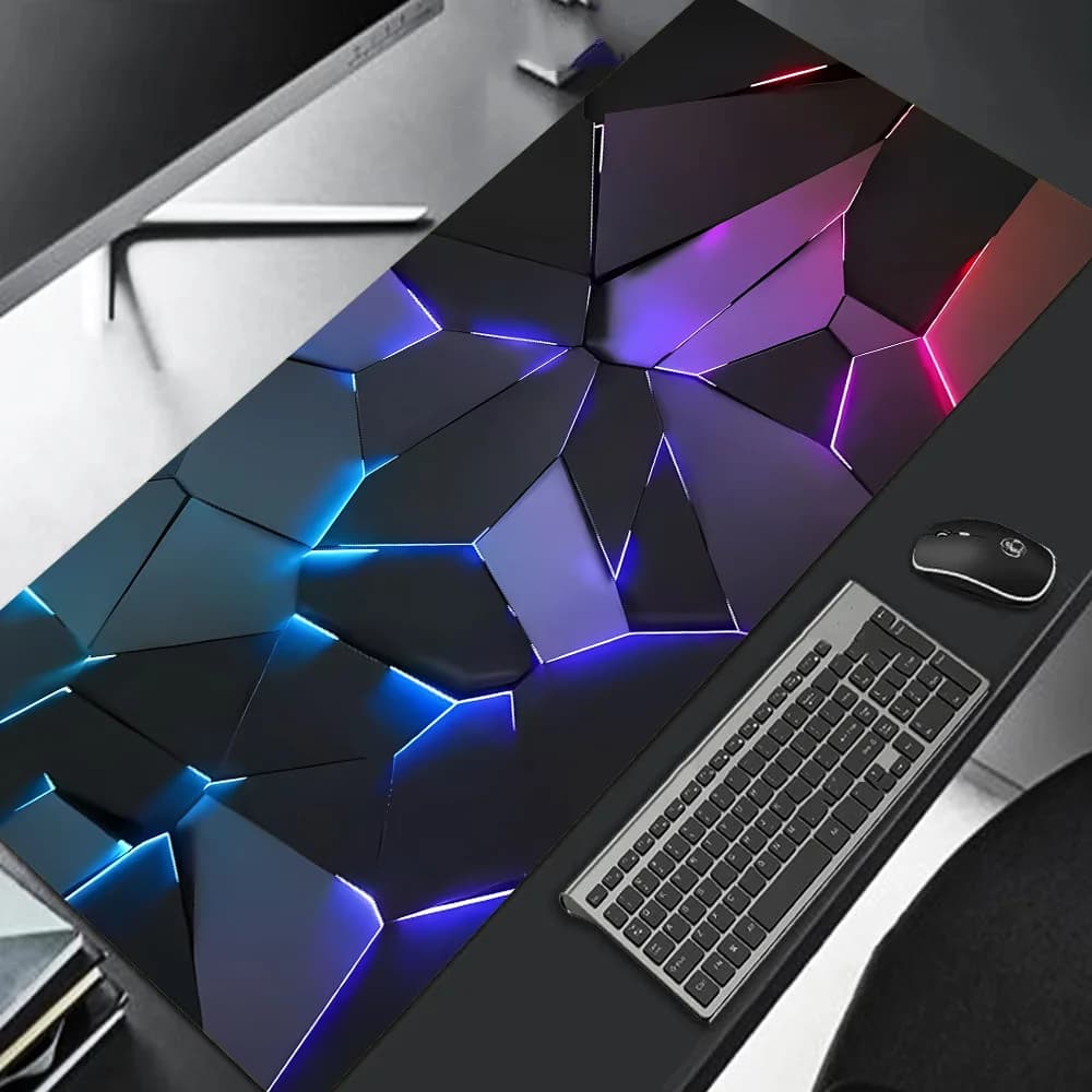Large Gaming Mouse Pad 90x40 Red Blue Gradient