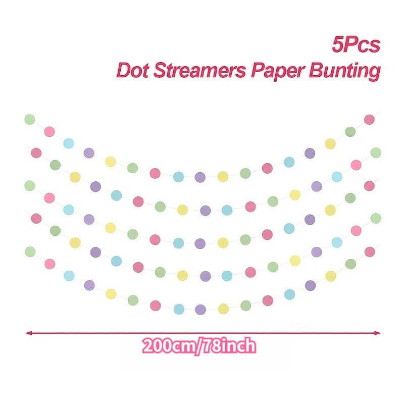 Pastel Circle Paper Garlands