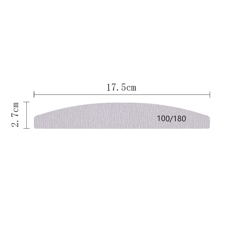 Half Moon Nail File Buffer 100/180 Grit