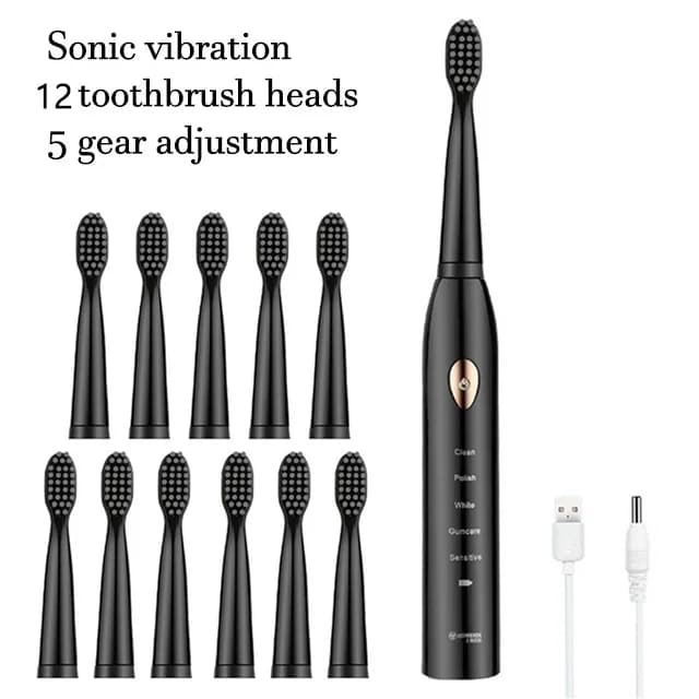Electric Toothbrush USB Rechargeable IPX7 Waterproof