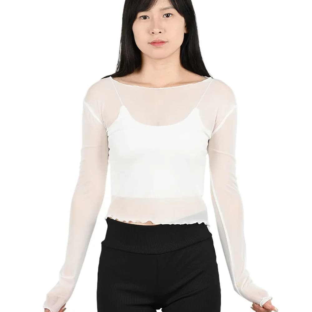 Women's Long Sleeve Hollow Out T-Shirt