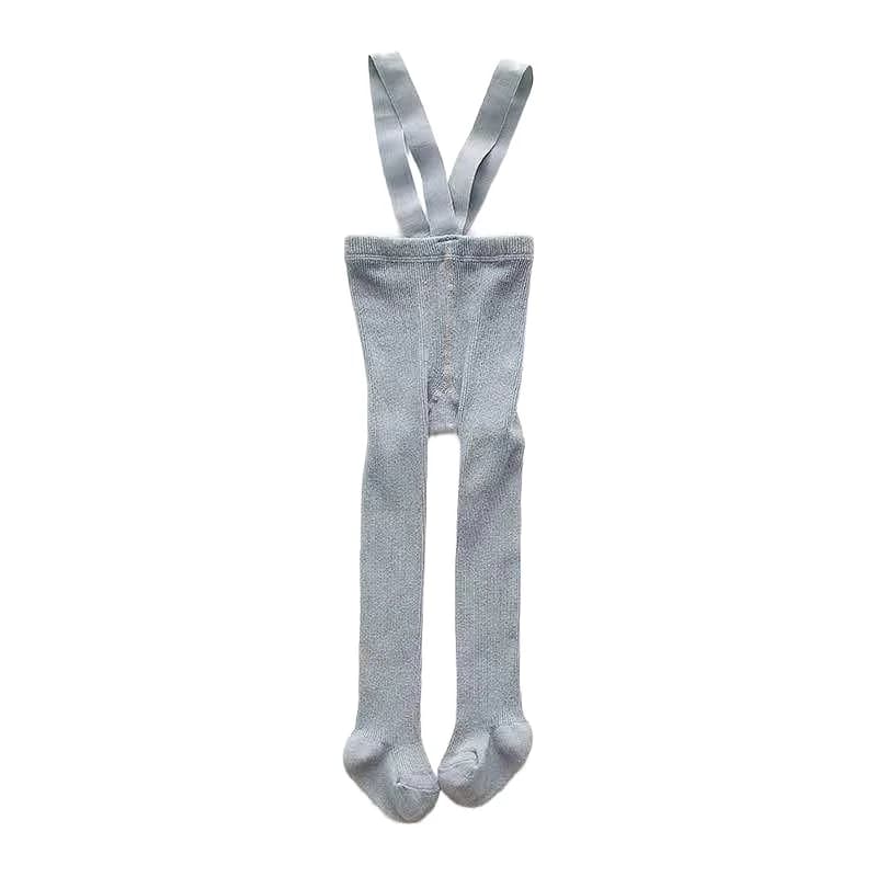 Cotton Elastic Suspender Tights for Girls