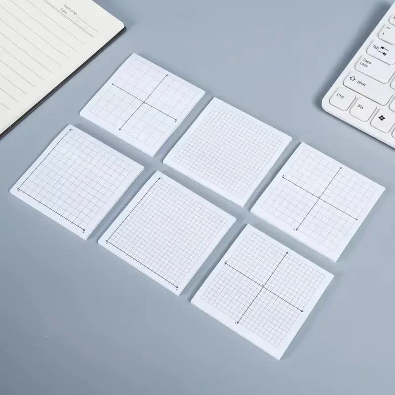 Sticky Notes Pad with Grid Pattern