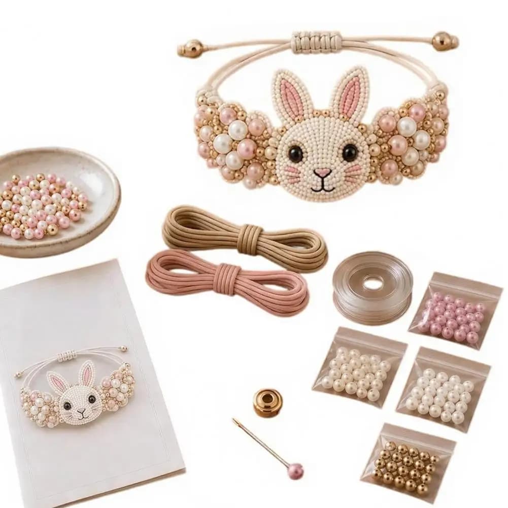 DIY Beaded Bracelet Making Kit With Colorful Beads