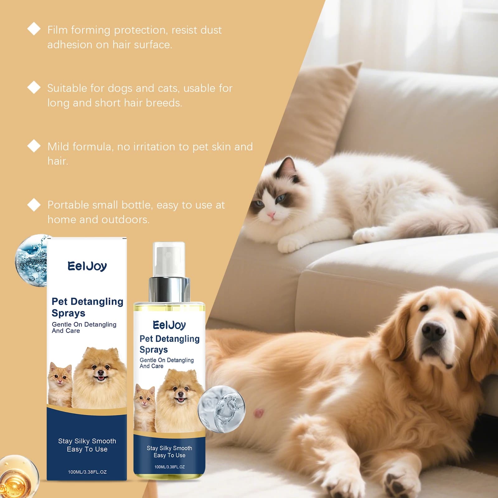 Pet Hair Detangling & Smoothing Spray