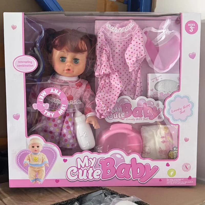 Interactive Baby Doll with Blinking and Drinking Functions