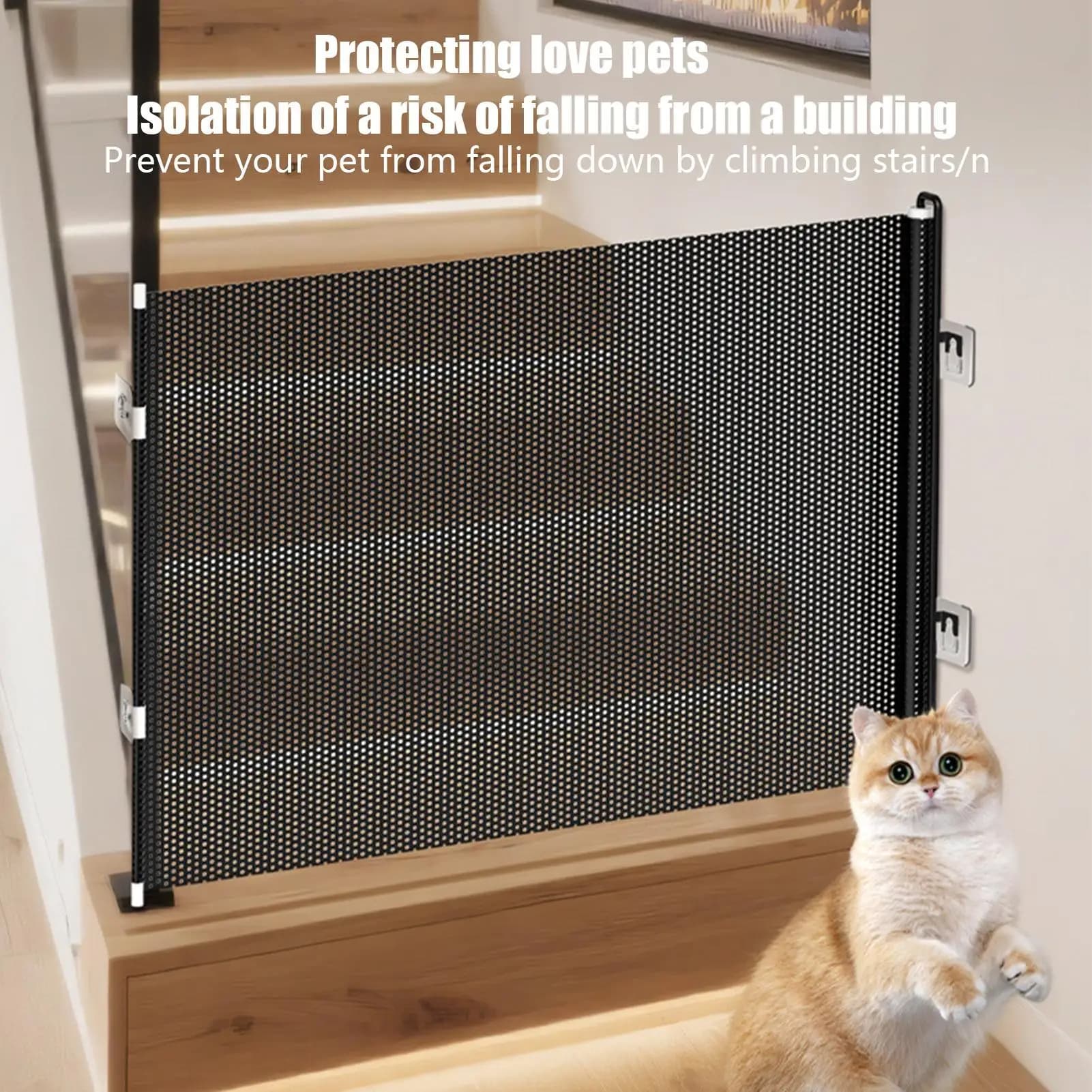 Retractable Pet Gate for Doorways and Hallways