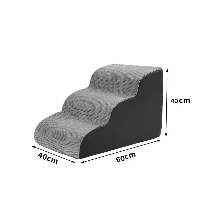 Curved Foam Pet Stairs with Washable Cover