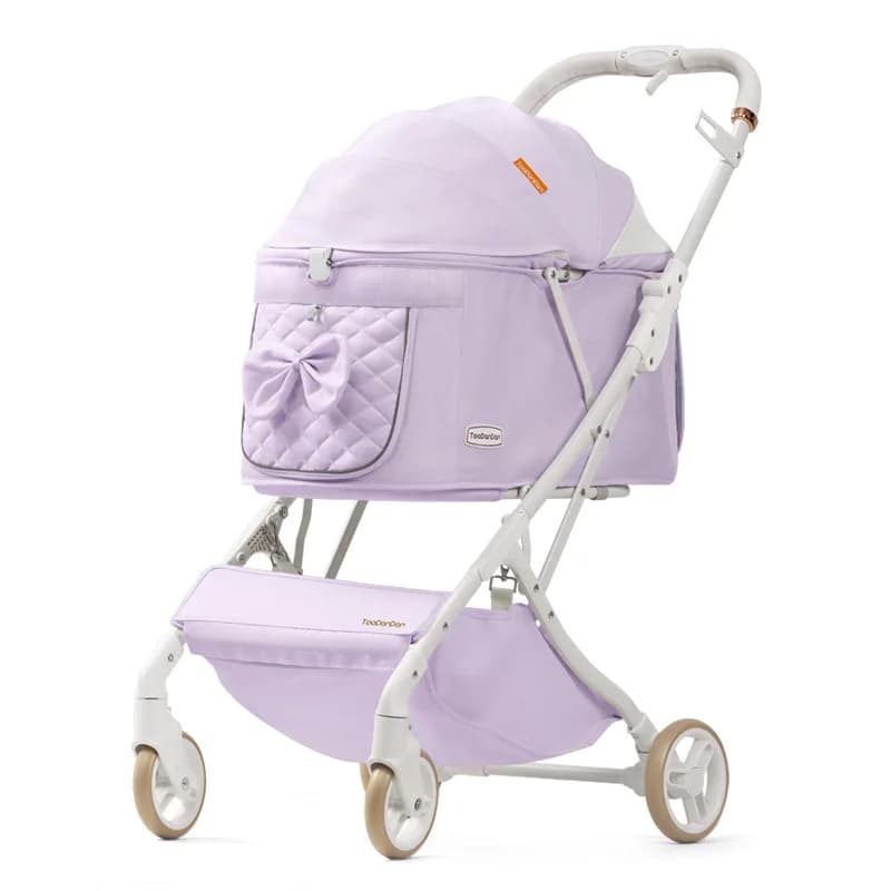 Dog Stroller Foldable Breathable Puppy Carrier Universal Front Wheel 360 ° Strollers	portable Pet Travel Supplies Accessories