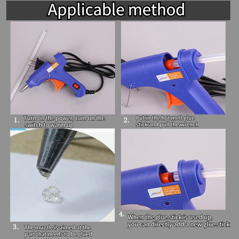 Hot Melt Glue Gun with 7mm Sticks