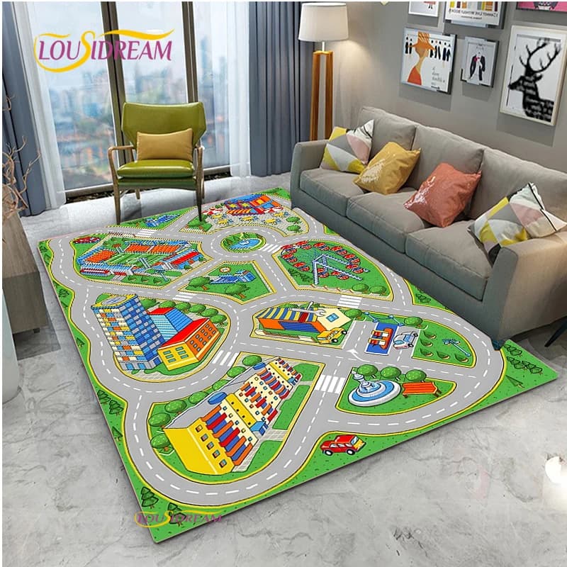 Road Traffic Non-Slip Area Rug