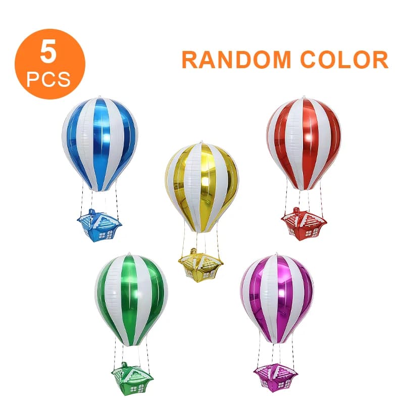 Striped Hot Air Balloon Party Balloons