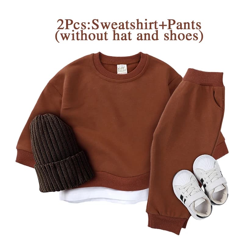 Kids Sports Sweatshirt Loungewear Set