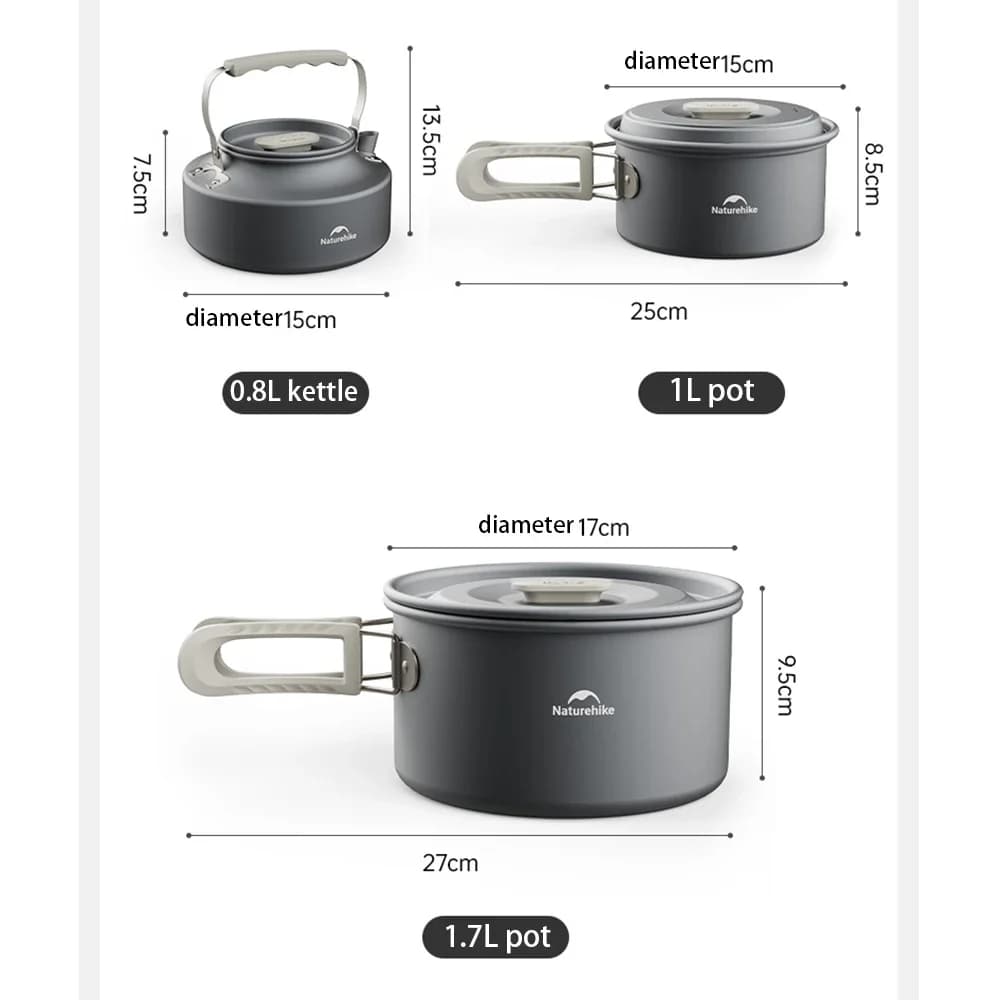 Camping Cookware Cutlery Sets Camping Pot Sets Lightweight Camping Accessories Backpacking Hiking Gear