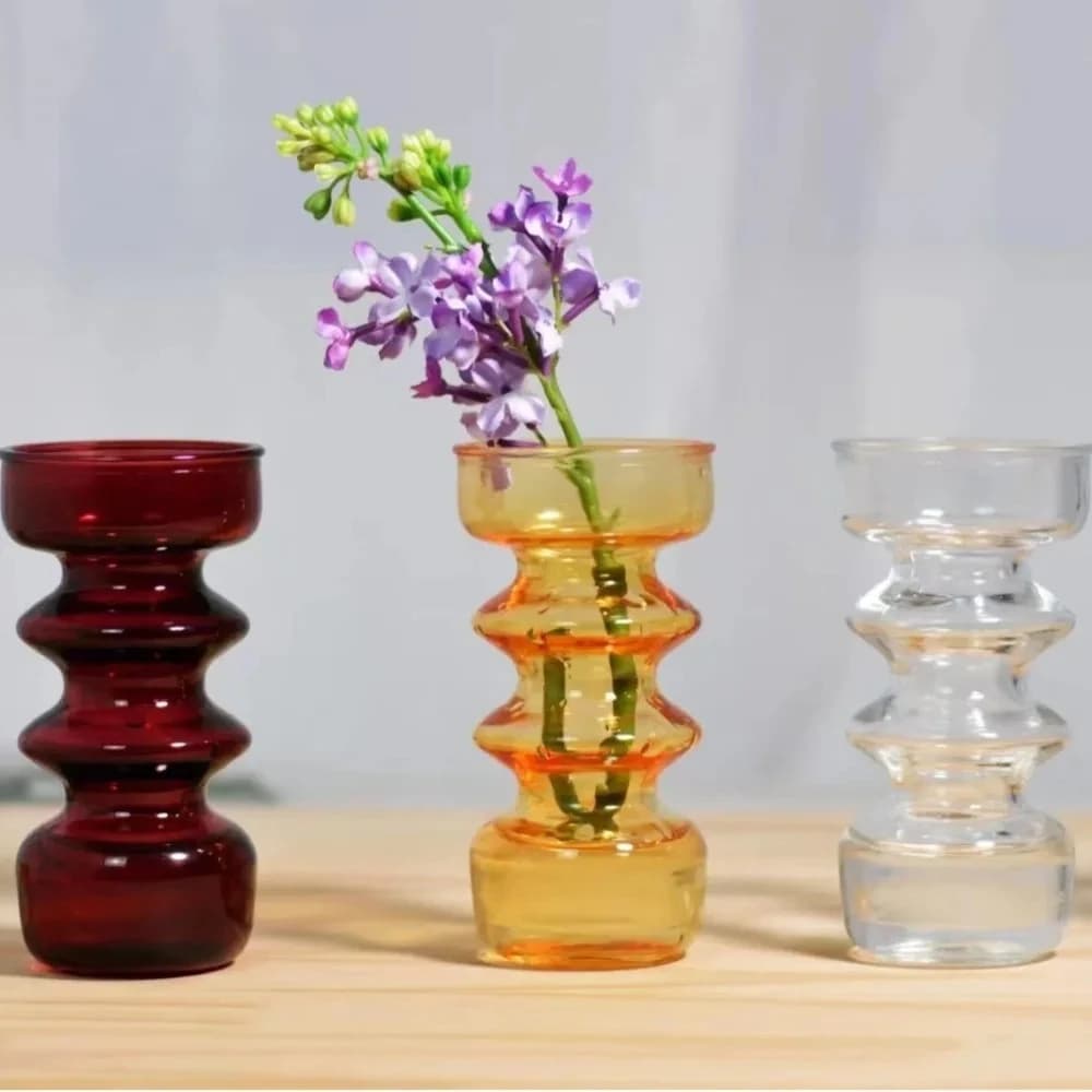 Colored Glass Vases for Dried Flowers