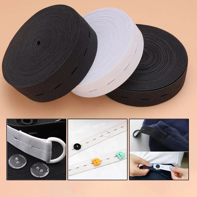 Elastic Sewing Bands with Buttonhole