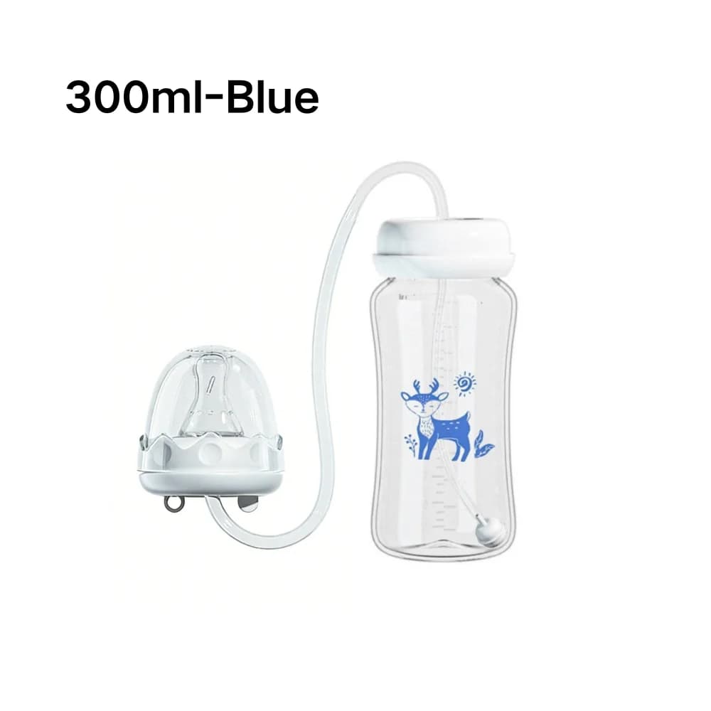 Baby Bottle with Straw Anti-Choke Design