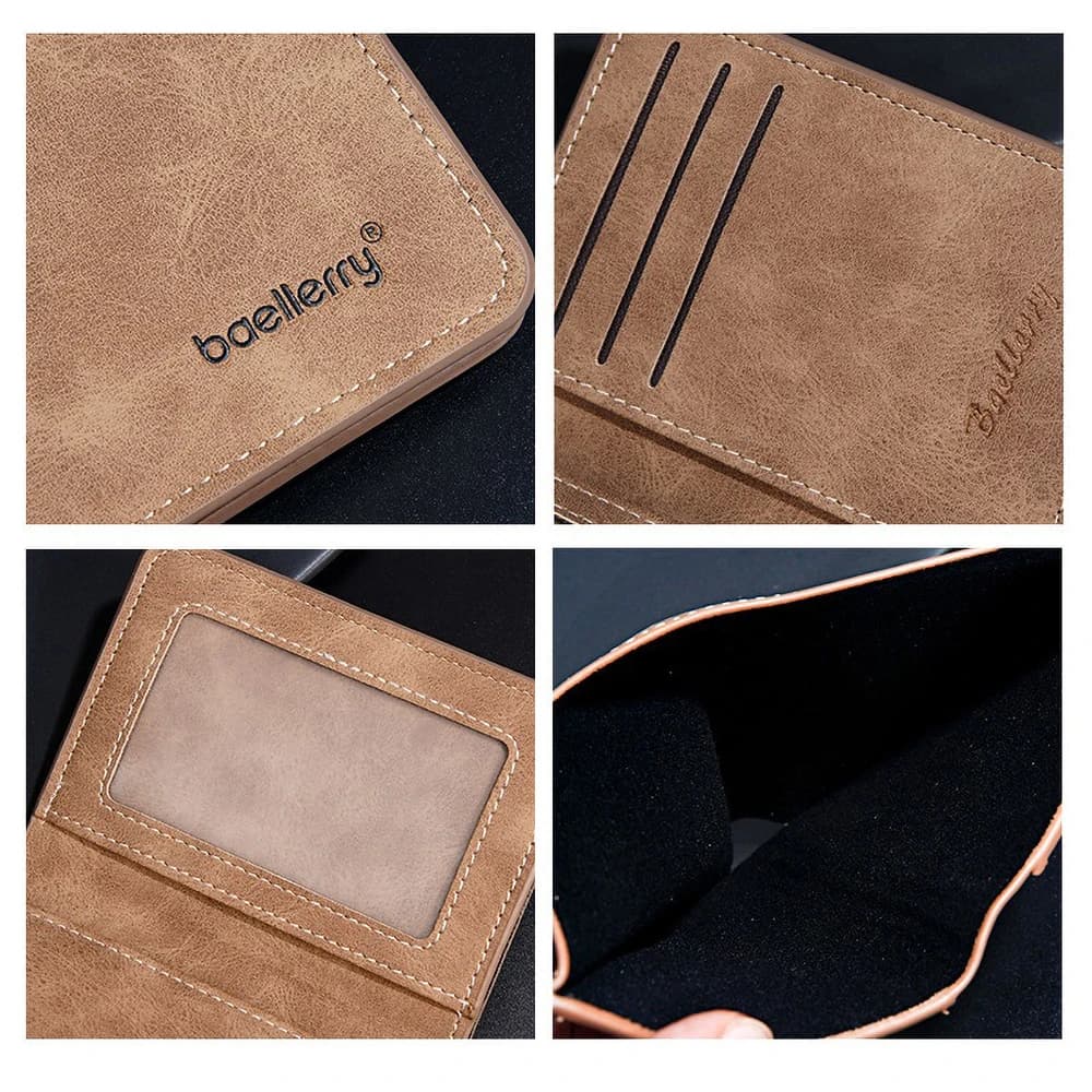 Baellerry Wallet for Men PU Leather Front Pocket Minimalist Money Clip Travel Essentials