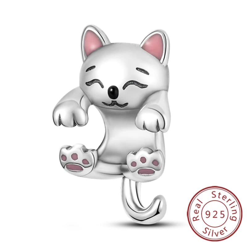 Pink Sterling Silver Charm Pendant