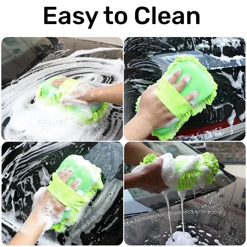 Microfiber Car Wash Sponge & Detailing Brush Set