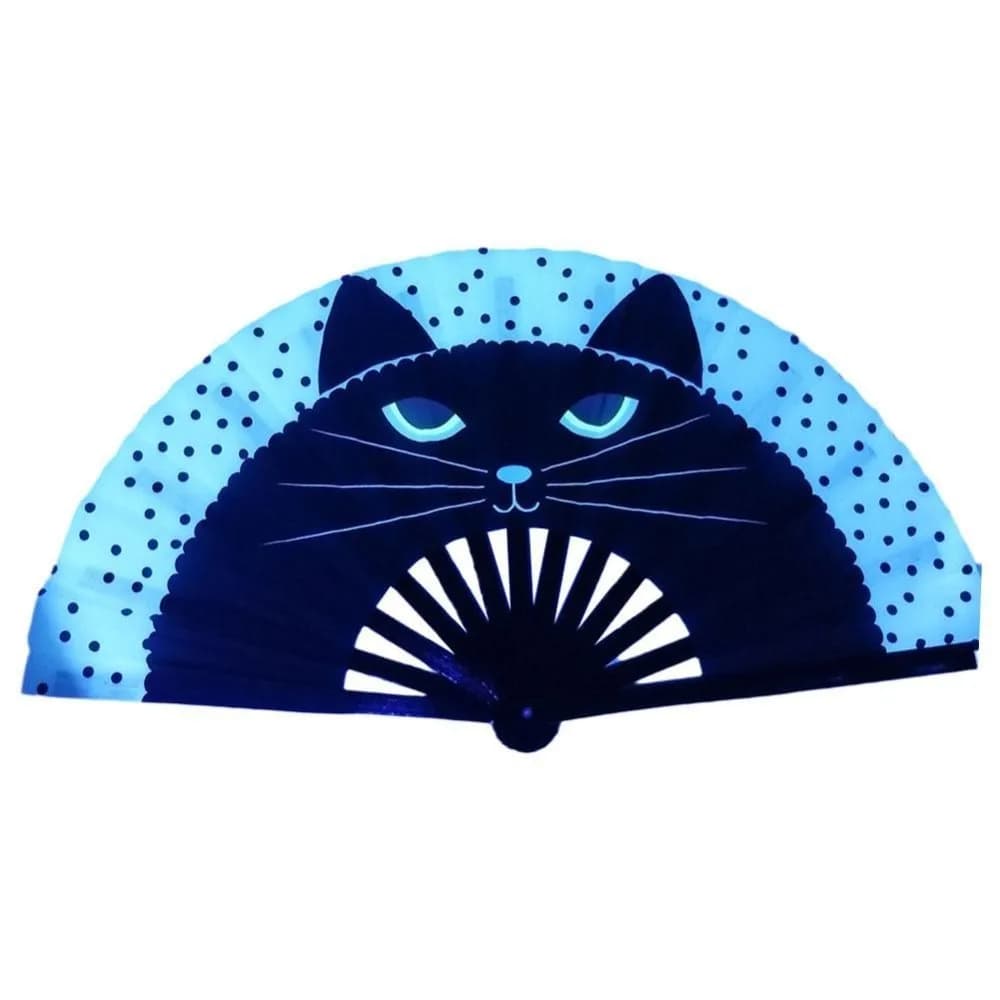 UV Fluorescent Folding Hand Fan