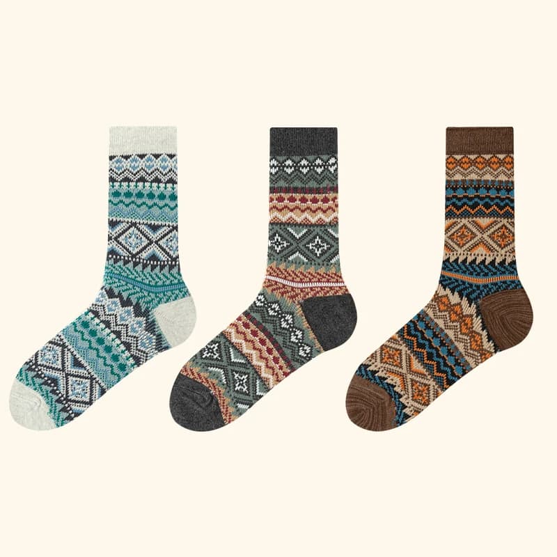 Men's Colorful Crew Socks, 3-Pair Pack